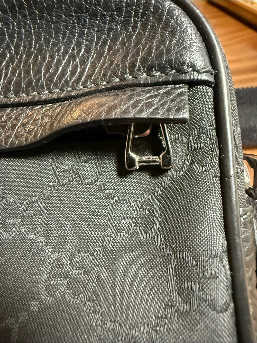 Gucci - GG Print Nylon Body/Belt/Crossbody Bag - Black/Silver - 336672